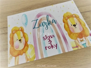 Narozeninový plakát - Lvíček