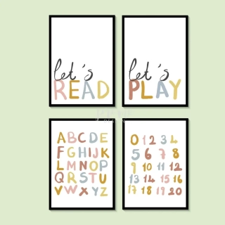 PLAKÁTY 4 KS - LET´S PLAY, LET´S READ